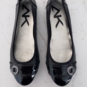 Anne Klein Sport Black Patent Flats